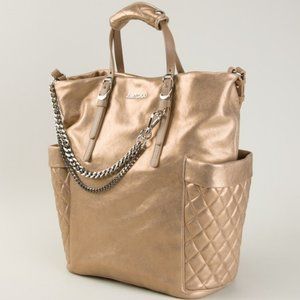 Jimmy Choo Blare Large Metallic Leather Bag